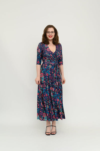 Amy Navy Wrap Dress | by Samantha ...